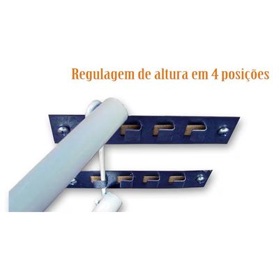 Tábua de Passar Roupa Luxo com Ponta e Suporte para Ferro Utimil Branco com Cinza