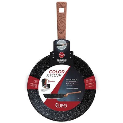 Frigideira Colorstone Antiaderente, Cabos de Baquelite 24 cm Euro Preto
