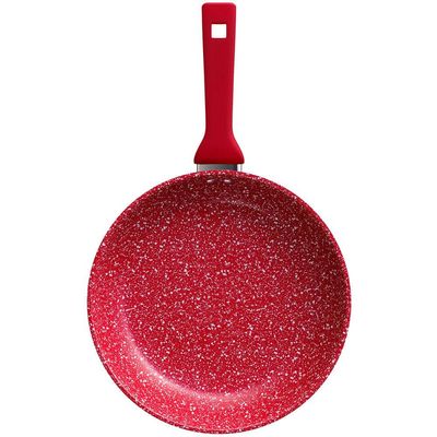 Frigideira Colorstone Antiaderente, Cabos de Baquelite 26 cm Euro Vermelho e Preto