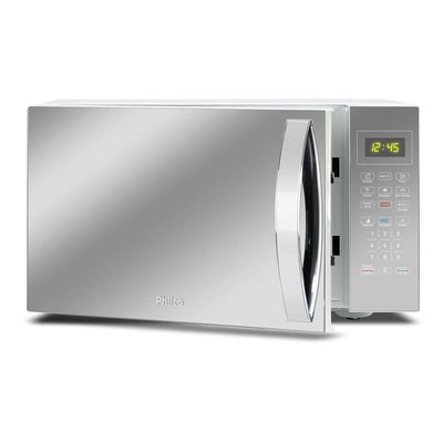 Micro-ondas Philco 28L PMO30E Tira Odor Espelhado Branco / 110V