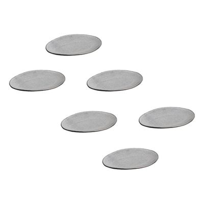 Conjunto de Pratos de Sobremesa Ovais Orgânico Dust 22,5cm 6 peças Porto Brasil Cinza