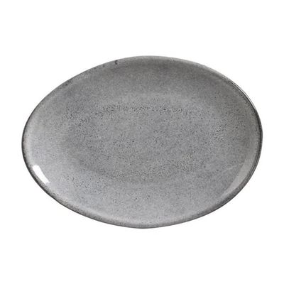 Conjunto de Pratos de Sobremesa Ovais Orgânico Dust 22,5cm 6 peças Porto Brasil Cinza