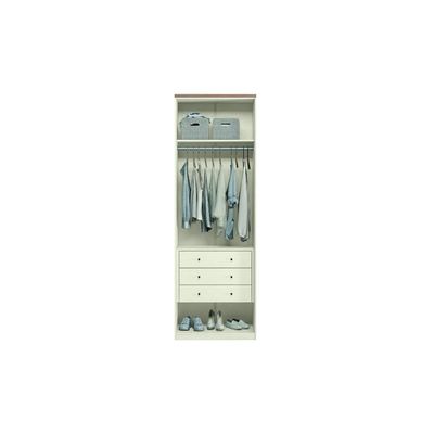 Armario Modulado Toledo 2 Portas Reflecta 2 Prateleiras 3 Gavetas Areia
