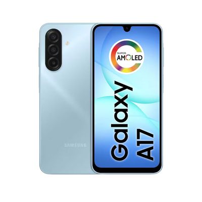 Celular Galaxy A17 4G Tela 6.7 128GB Super AMOLED Câmera Tripla 50MP Azul  Samsung Azul / Bivolt