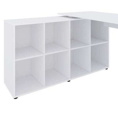 Mesa Para Escritório Extensível Escrivaninha Home Office Nero A02 Branco - Lyam Decor