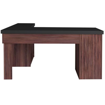 Mesa Para Escritório Escrivaninha Home Office Mali A02 Preto Ipê - Lyam Decor