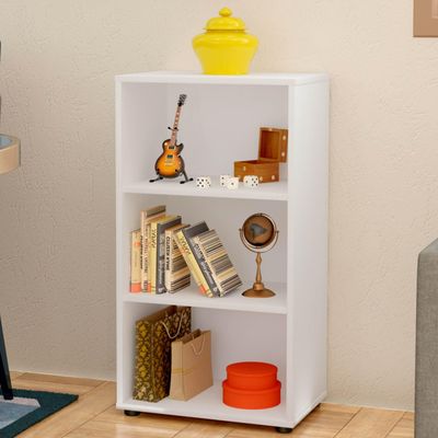 Estante Multiuso com 02 Prateleiras Clean A02 81x45 cm Branco - Lyam Decor