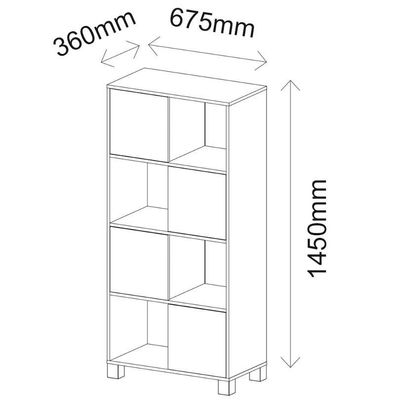 Armário Multiuso 02 Portas com Nichos Wally Branco A02 - Lyam Decor