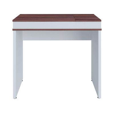 Mesa Para Escritório Escrivaninha Home Office Mind A02 Ipê Branco - Lyam Decor