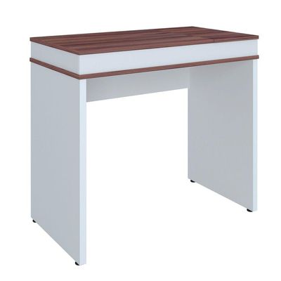 Mesa Para Escritório Escrivaninha Home Office Mind A02 Ipê Branco - Lyam Decor