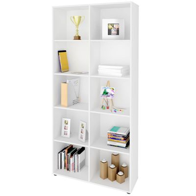 Estante Multiuso com 10 Nichos Clean A02 187x90 Branco - Lyam Decor