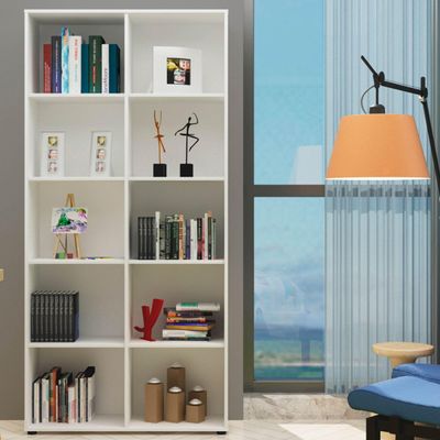 Estante Multiuso com 10 Nichos Clean A02 187x90 Branco - Lyam Decor