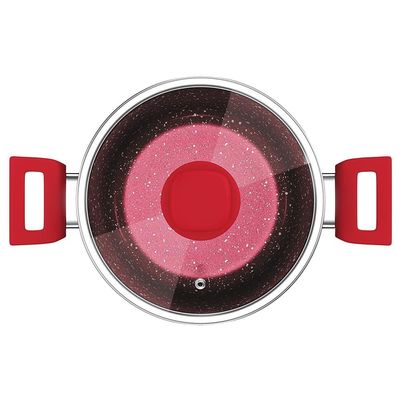 Panela Colorstone Antiaderente 5 Camadas Vermelha 3 L Euro Home Vermelho