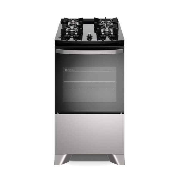 Fogão 4 bocas Electrolux Cinza Efficient Mesa Vidro, Tripla Chama e PerfectCook (FE4GG) Bivolt