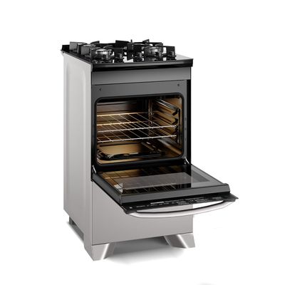 Fogão 4 bocas Electrolux Cinza Efficient Mesa Vidro, Tripla Chama e PerfectCook (FE4GG) Bivolt