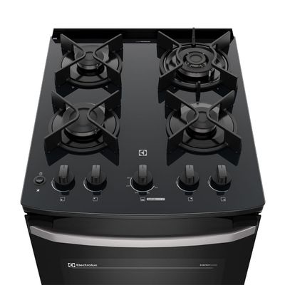 Fogão 4 bocas Electrolux Cinza Efficient Mesa Vidro, Tripla Chama e PerfectCook (FE4GG) Bivolt