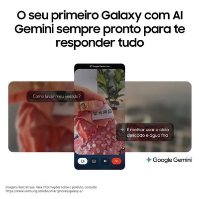 Celular Galaxy A17 4G Tela 6.7 128GB Super AMOLED Câmera Tripla 50MP Samsung Cinza / Bivolt
