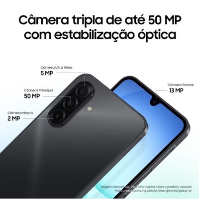 Celular Galaxy A17 4G Tela 6.7 128GB Super AMOLED Câmera Tripla 50MP Samsung Cinza / Bivolt