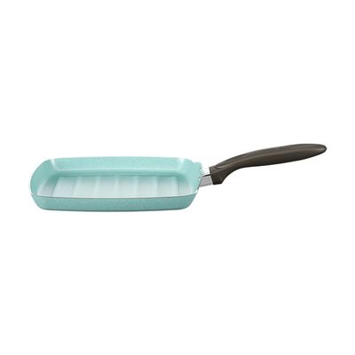 Frigideira Grill Suprema Ceramic Life Antiaderente Mineral Resist 750ml 24x24x2,3cm Brinox Verde
