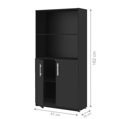 Armario Com 3 Prateleiras Etios Preto Onix