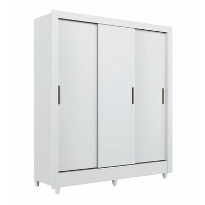 Guarda Roupa Santos Andirá Lisboa 3 Portas Deslizantes Branco