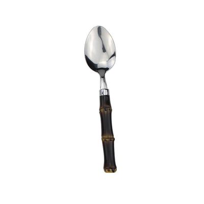 Faqueiro 24 peças em Aço Inox Cabo em Polipropileno Estilo Bambu Escuro Dynasty Marrom