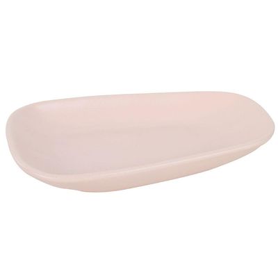 Prato Oval Sumatra em Cerâmica 12 x 21,40 cm L`Hermitage Marfim