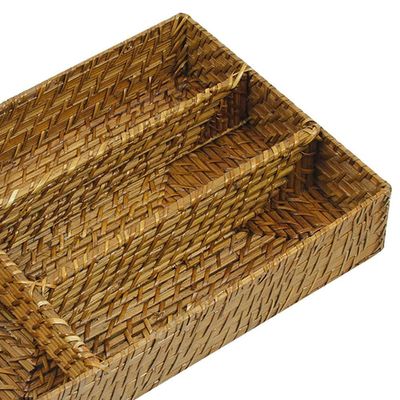 Porta Talheres 27155 em Bamboo e Rattan L`Hermitage Marrom