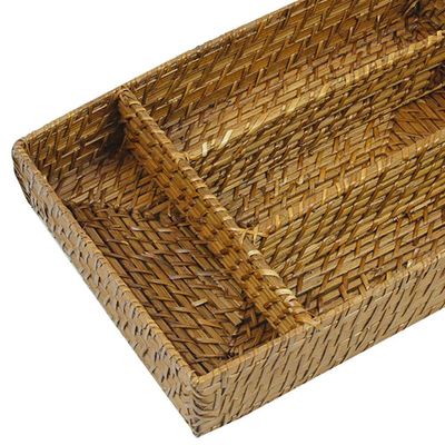 Porta Talheres 27155 em Bamboo e Rattan L`Hermitage Marrom