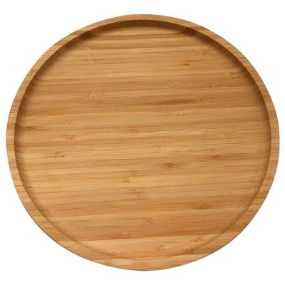 Prato Redondo Boho em Bambu 26 cm L`Hermitage Chocolate