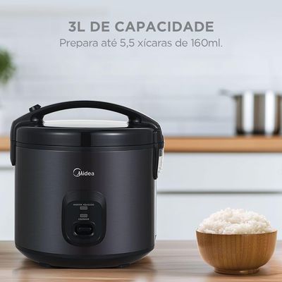 Panela De Arroz Elétrica Midea Preta 3L 220V PAE30P2