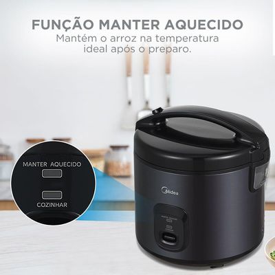 Panela De Arroz Elétrica Midea Preta 3L 220V PAE30P2