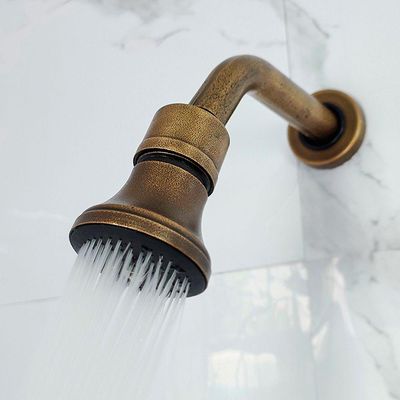 Chuveiro Industrial Rustico Ducha Articulável Banheiro Lavatório Dourado Ouro Velho Metal Luxo