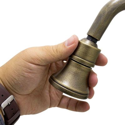 Chuveiro Industrial Rustico Ducha Articulável Banheiro Lavatório Dourado Ouro Velho Metal Luxo