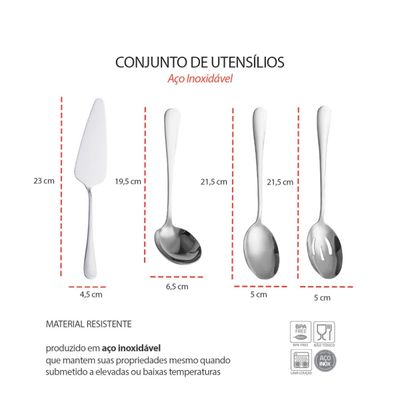 Espatula Concha Colher Servir Utensilios Aço Inox Servir Buffet