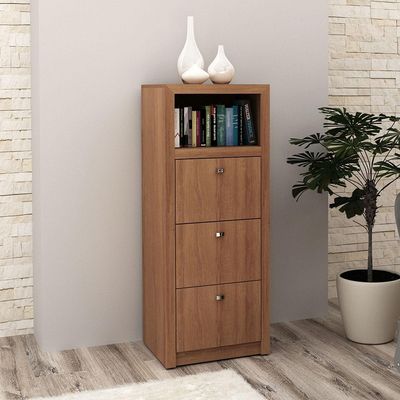 Armário Arquivo para Escritório Home Office ME4118 MDP Amendoa - Gran Belo