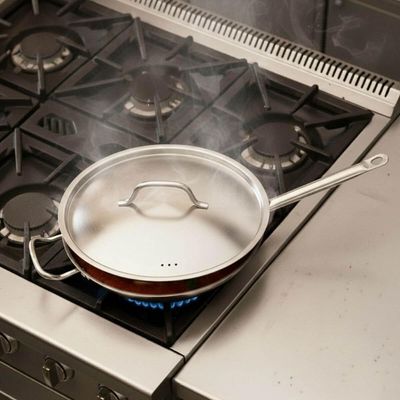 Frigideira com Tampa 3,4L Profissional 32cm Aço Inox Brinox