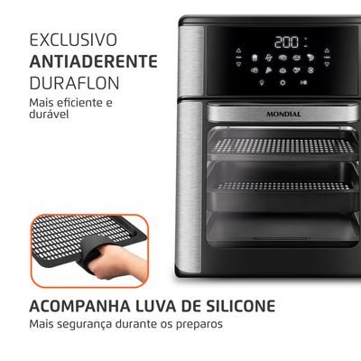 Fritadeira Elétrica Forno Oven 12L Mondial AFON-12L-BI-BC 127V