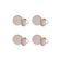 Conjunto de Canecas e Pires Porto Brasil Coup Stoneware 330ml 4 Peças Rosa