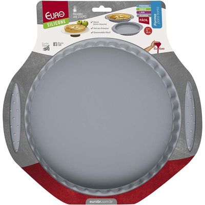 Forma para Torta SIL3277-CZ 30,5cm Euro Cinza