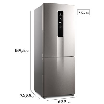 Geladeira Electrolux Frost Free Inverter 488L Fresh&Flex Inverse Cor Inox Look (IB55S) 127V