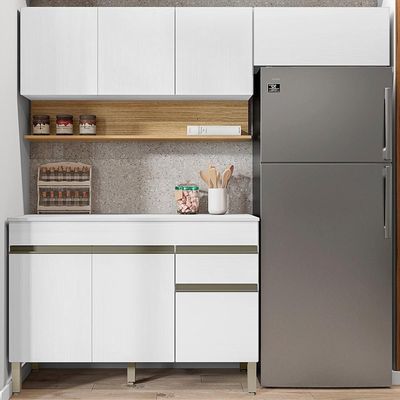Cozinha Modulada 3 Pecas Balcao Com Tampo Line Ktp Supremo Cp Freijo
