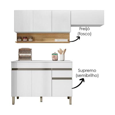 Cozinha Modulada 3 Pecas Balcao Com Tampo Line Ktp Supremo Cp Freijo
