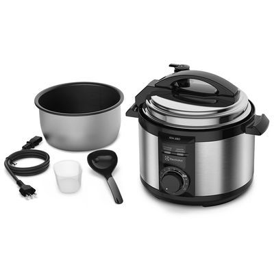 Panela de Pressão Elétrica Electrolux por Rita Lobo 3L Preta Efficient c/ Timer (PCE15) 220V