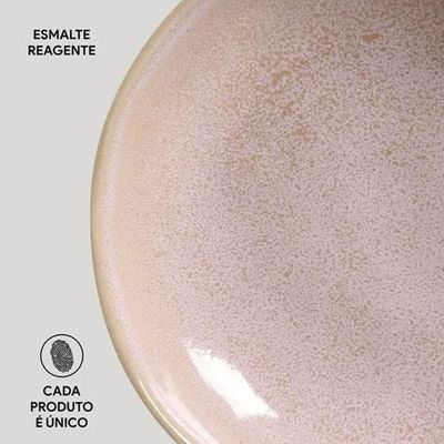 Conjunto de Pratos Fundos Porto Brasil Bio Litchi 1,1 litros 6 Peças Rosa