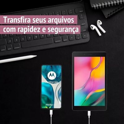 Cabo USB-C para Type C - Cabo de Dados  e Carregamento Turbo 1 Mt