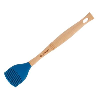 PINCEL LE CREUSET VÊNUS PRO DE SILICONE E CABO EM MADEIRA AZUL MARSEILLE