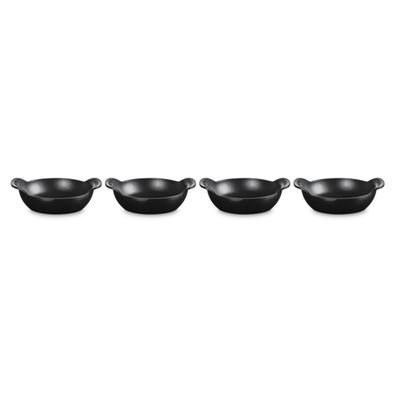 CONJUNTO 4 PANELAS BUFFET LE CREUSET BASE GOURMAND SEM TAMPA 13CM EM FERRO FUNDIDO BLACK MATTE 20502130000425