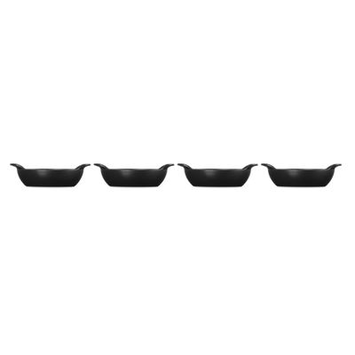 CONJUNTO 4 PANELAS BUFFET LE CREUSET BASE GOURMAND SEM TAMPA 13CM EM FERRO FUNDIDO BLACK MATTE 20502130000425