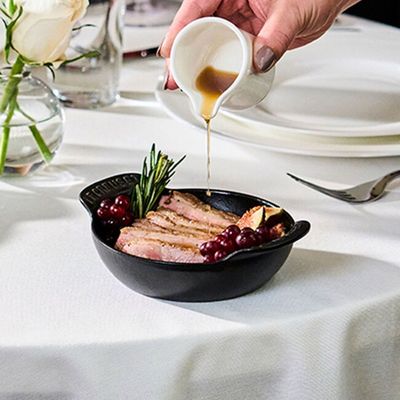 CONJUNTO 4 PANELAS BUFFET LE CREUSET BASE GOURMAND SEM TAMPA 13CM EM FERRO FUNDIDO BLACK MATTE 20502130000425